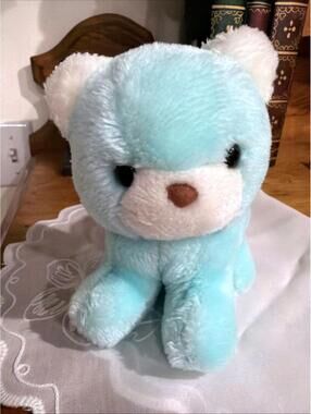 Rare Gund Vtg Disney Winnie the Pooh Bear Squeaker Plush 6” Blue Sears 1960s